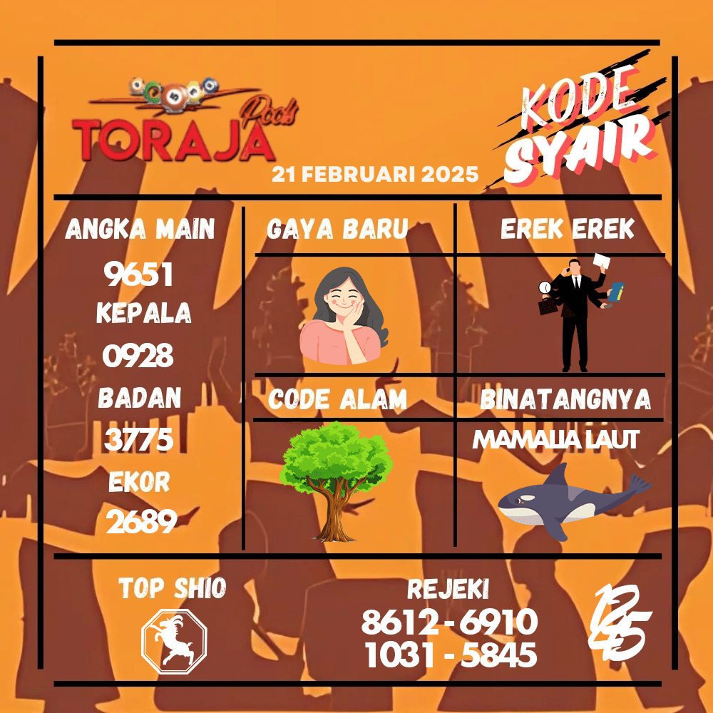 Kode Syair Toraja Pools - Februari Pools
